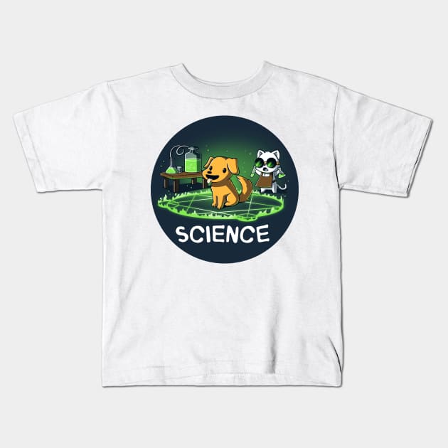 Cute Funny Science Lover Dog Puppy Lover Corgi Animal Lover Quote Kids T-Shirt by LazyMice